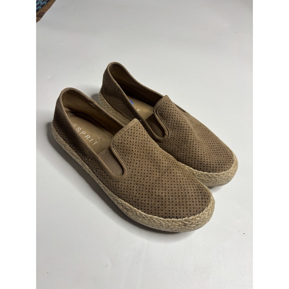ESPRIT Women's Nadine Breathable Slip On Flats Brown Taupe Size 7.5 Coastal